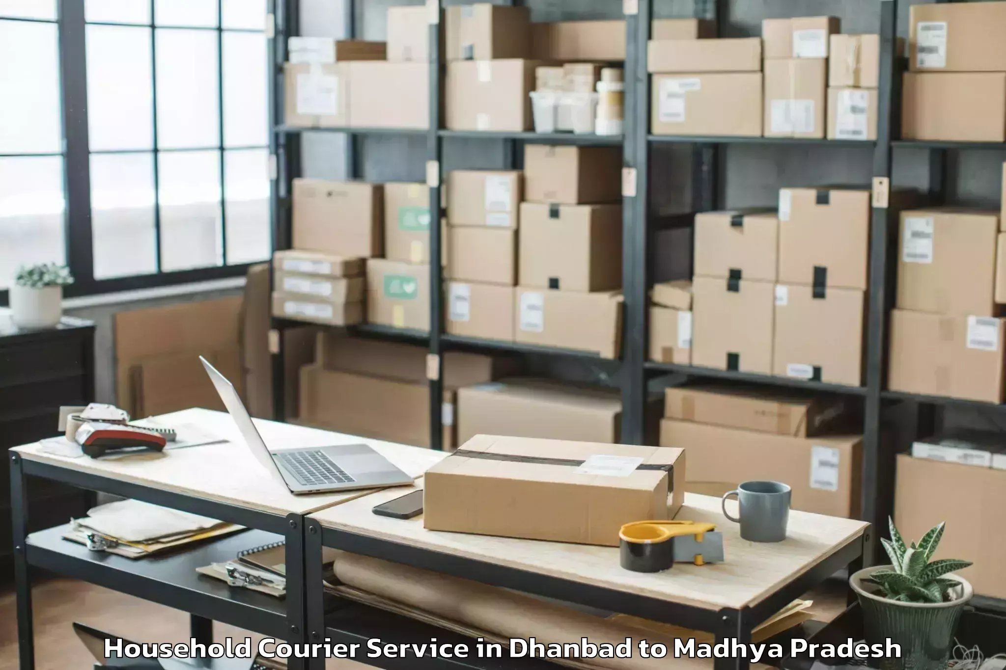 Efficient Dhanbad to Nasrullahganj Household Courier